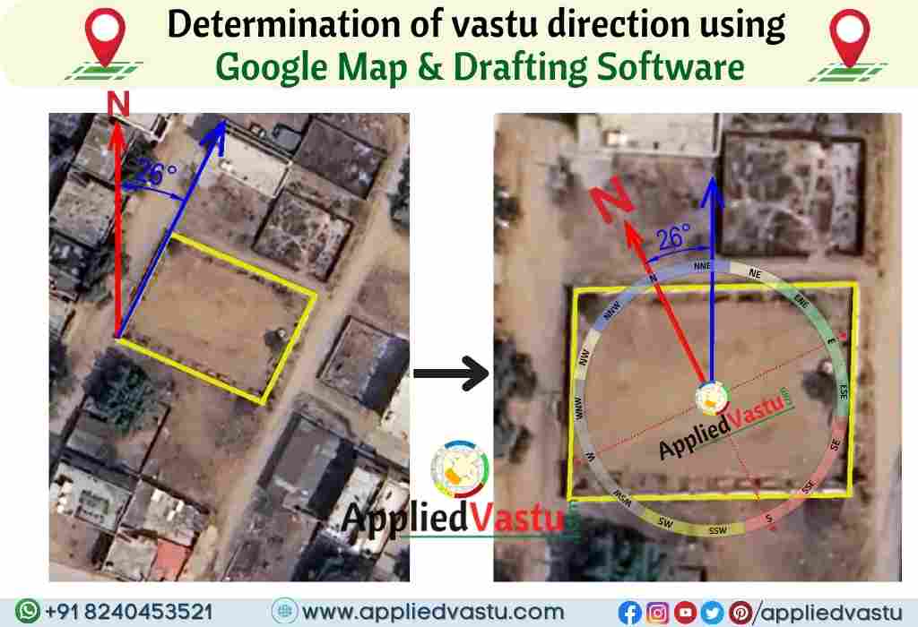 Determination of vastu direction using Google Maps -AppliedVastu